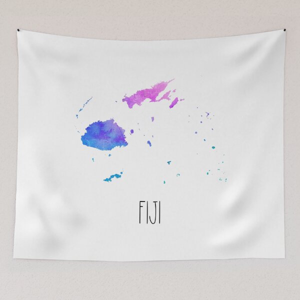 Item preview, Fiji Watercolor Map - Fijian designed and sold by MountainD.