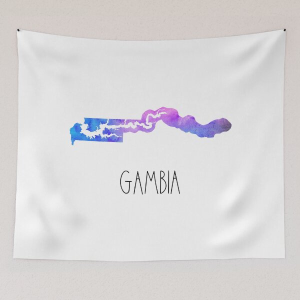 Item preview, Gambia Watercolor Map - Gambian designed and sold by MountainD.