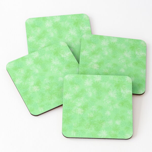 Item preview, Subtle Green and White Leaves on Green designed and sold by RiadMannan.