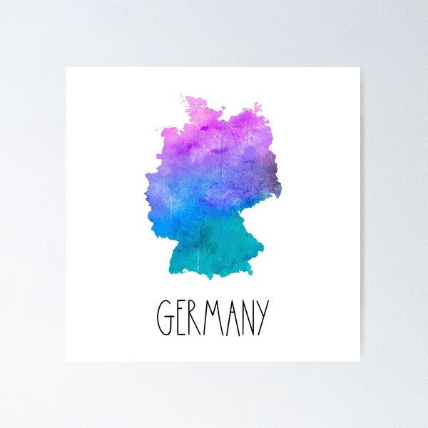 Item preview, Germany Watercolor Map - German designed and sold by MountainD.