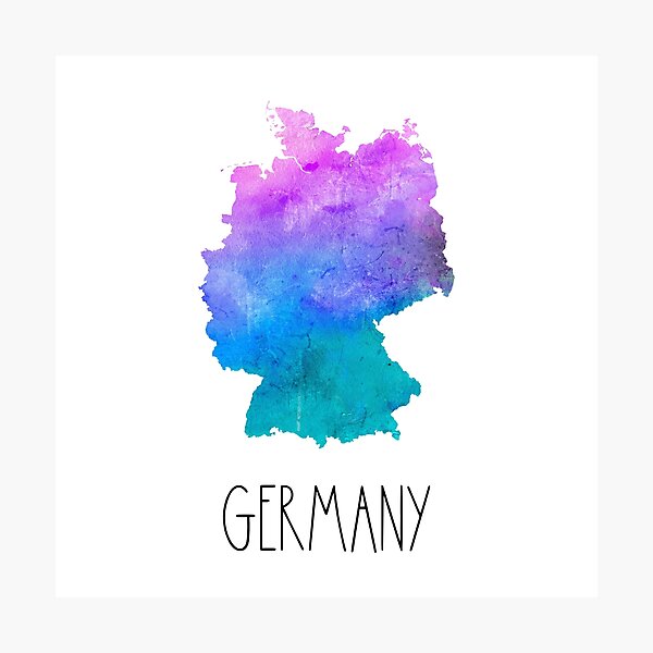 Item preview, Germany Watercolor Map - German designed and sold by MountainD.