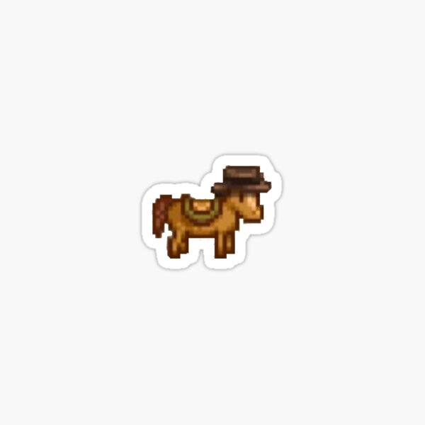 "Stardew Horse Wearing a Fedora" Sticker for Sale by allie687 Redbubble