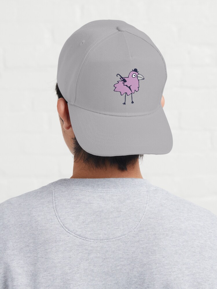 Alternate view of Business Bird - Lilac on Mint green - cute bird pattern by Cecca Designs Cap