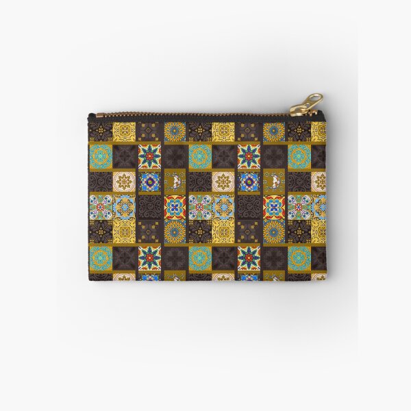 Item preview, Abstract patterns on ceramic tile, yellow turquoise theme designed and sold by Chinxi.