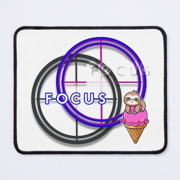 Item preview, FOCUS - Cute sloth ICE-CREAM motivation & inspirational message for SUCCESS - Motivational kawaii PURPLE designed and sold by originalsusie.