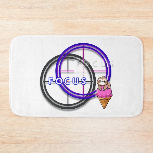 Item preview, FOCUS - Cute sloth ICE-CREAM motivation & inspirational message for SUCCESS - Motivational kawaii PURPLE designed and sold by originalsusie.