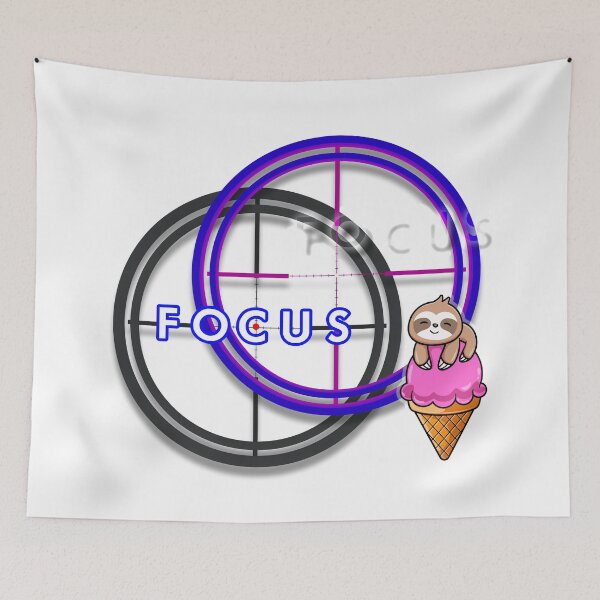 Item preview, FOCUS - Cute sloth ICE-CREAM motivation & inspirational message for SUCCESS - Motivational kawaii PURPLE designed and sold by originalsusie.