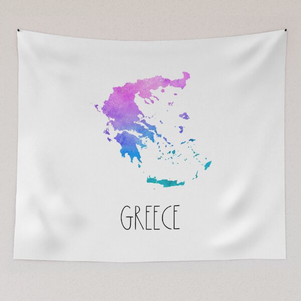 Item preview, Greece Watercolor Map - Greek designed and sold by MountainD.