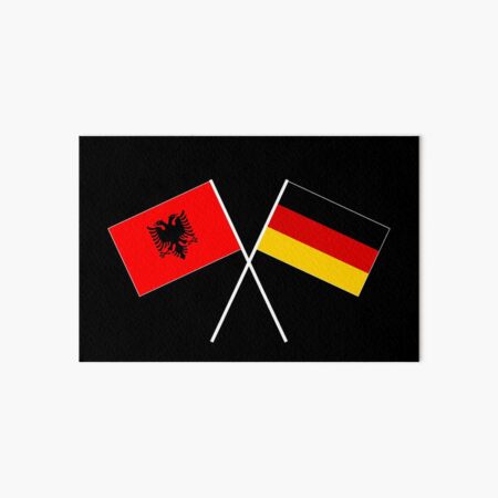 Galeriedruck mit Albanien Deutschland Flagge Fahne von