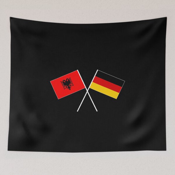 Item preview, Albania Germany flag flag designed and sold by GeogDesigns.