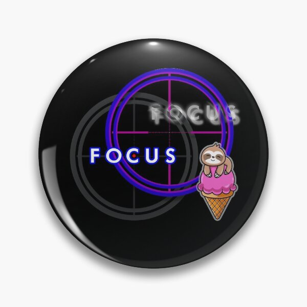 Item preview, FOCUS - Cute sloth ICE-CREAM motivation & inspirational message for SUCCESS - Motivational kawaii BLACK designed and sold by originalsusie.