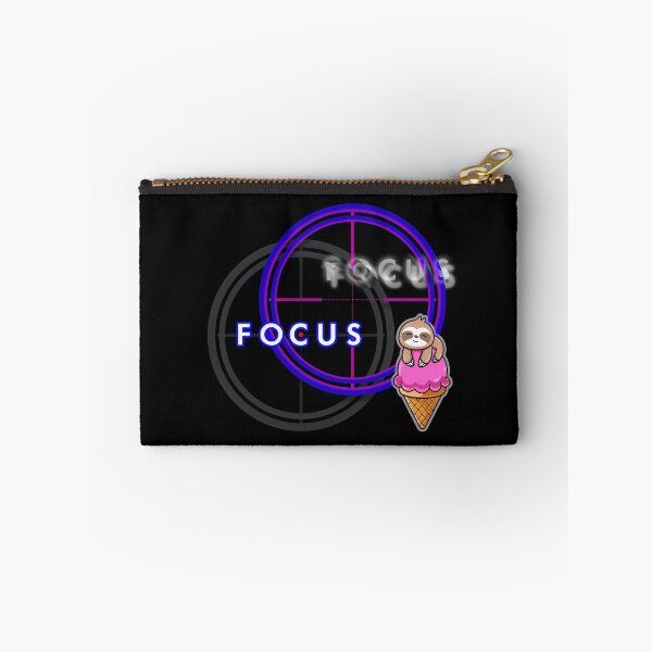 Item preview, FOCUS - Cute sloth ICE-CREAM motivation & inspirational message for SUCCESS - Motivational kawaii BLACK designed and sold by originalsusie.