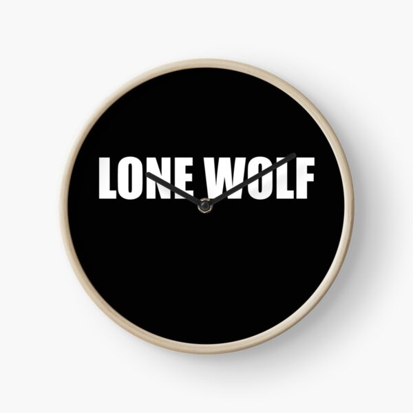 Black & Yellow Silhouette Howling Direwolf Wall Clock 