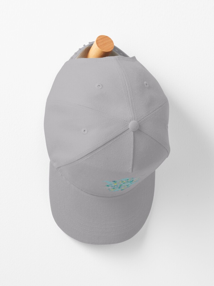 Alternate view of Swimming with Plesiosaurs - cute prehistoric animal design Cap