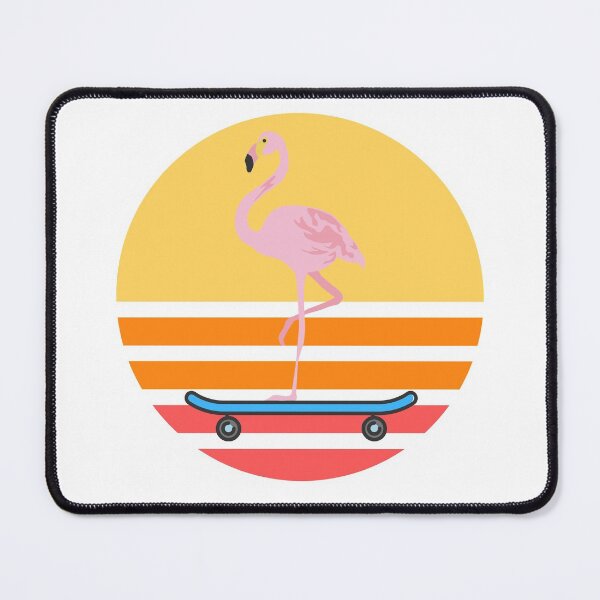 Item preview, Flamingo skateboarding designed and sold by YuneDesigns.