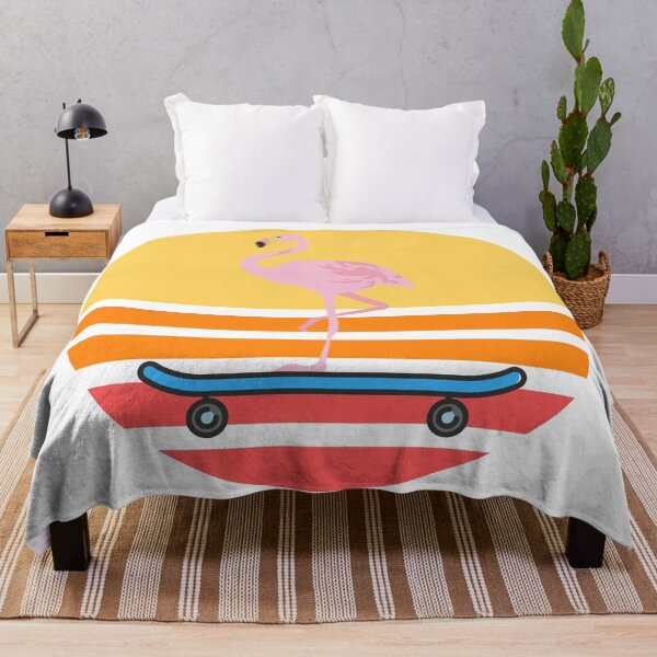 Item preview, Flamingo skateboarding designed and sold by YuneDesigns.