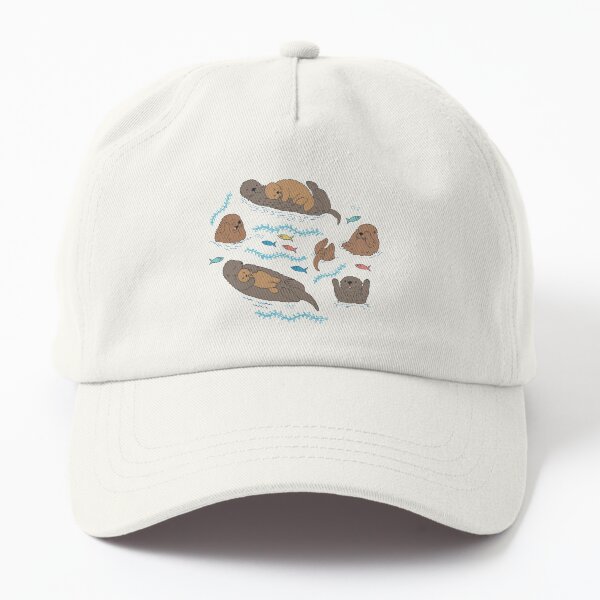 Sea Otters - cute animal pattern by Cecca Designs Dad Hat