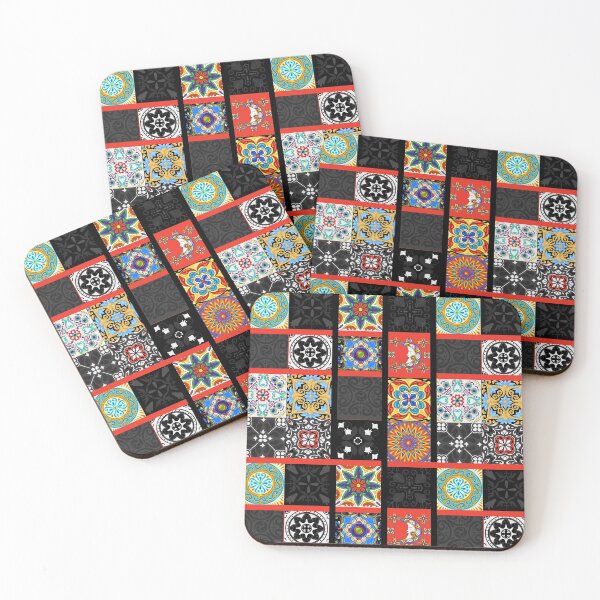 Item preview, Abstract patterns on ceramic tile, red theme designed and sold by Chinxi.