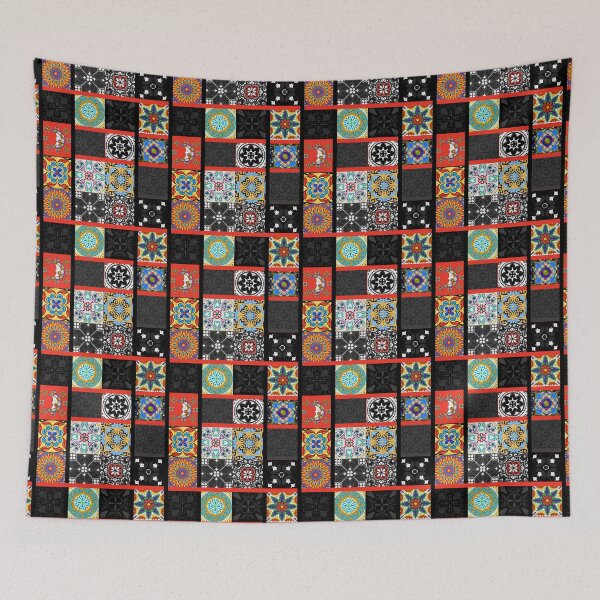Item preview, Abstract patterns on ceramic tile, red theme designed and sold by Chinxi.