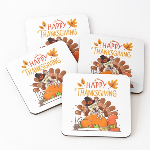 Item preview, Happy Thanksgiving Turkey Funny Pitbull Dog Lovers designed and sold by wowart4u.