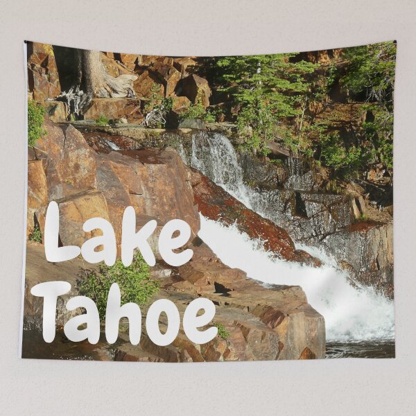 Item preview, A waterfall in Lake Tahoe designed and sold by Red-ElYoubi.