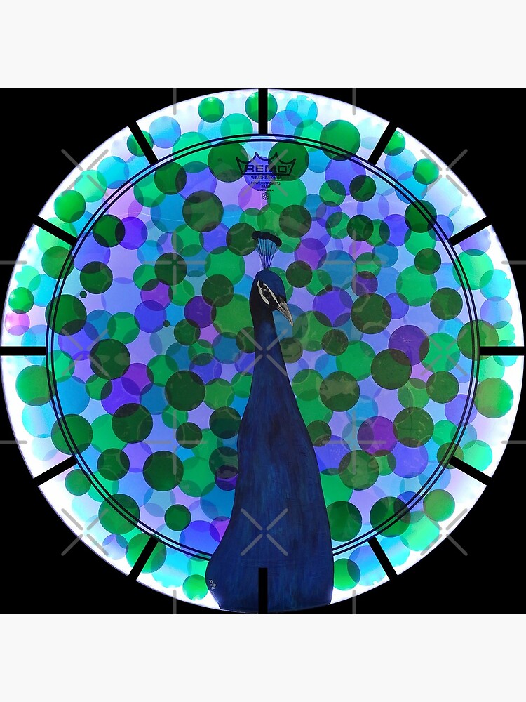 Radiance - Peacock Drum Head Painting Art by that5280lady