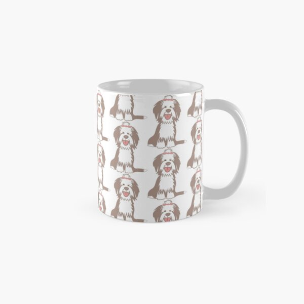 Sitting Fawn Bearded Collie Classic Mug