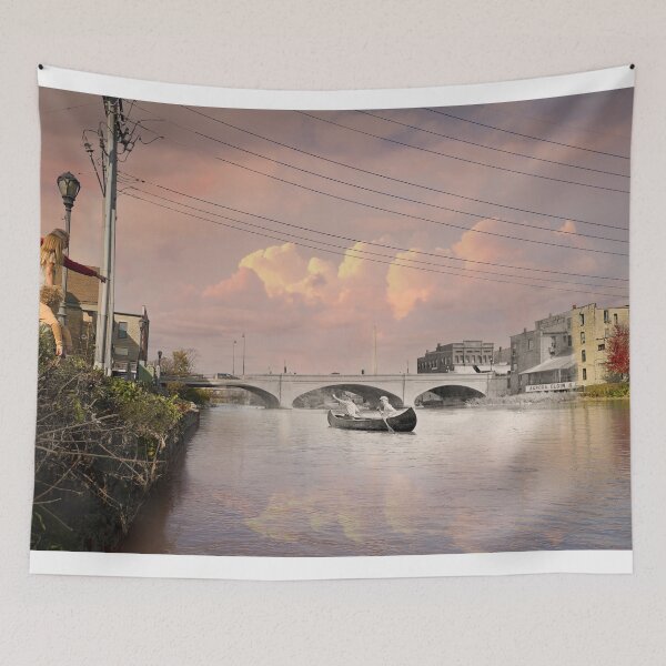 Item preview, Mashup Batavia, IL  - Boys in Canoe on the Fox River designed and sold by Shumway  Studio.
