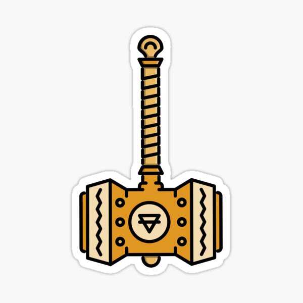 Thor hammer name - Vegvisir, Viking compass, Norse, symbol, protection, nordic, vikings Sticker