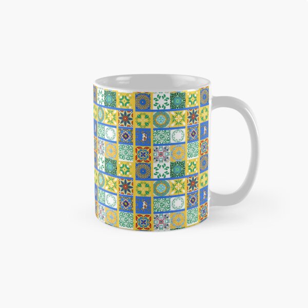 Item preview, Abstract patterns on ceramic tile, bright yellow theme designed and sold by Chinxi.
