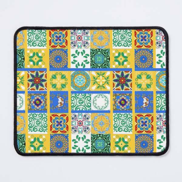 Item preview, Abstract patterns on ceramic tile, bright yellow theme designed and sold by Chinxi.