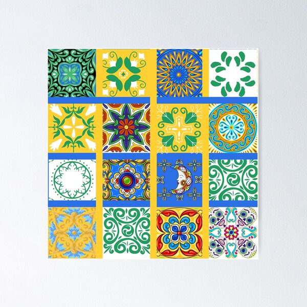 Item preview, Abstract patterns on ceramic tile, bright yellow theme designed and sold by Chinxi.