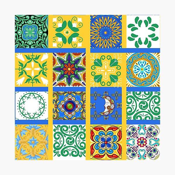 Item preview, Abstract patterns on ceramic tile, bright yellow theme designed and sold by Chinxi.