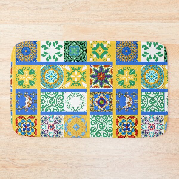 Item preview, Abstract patterns on ceramic tile, bright yellow theme designed and sold by Chinxi.