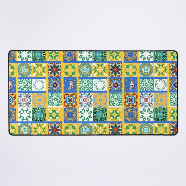 Item preview, Abstract patterns on ceramic tile, bright yellow theme designed and sold by Chinxi.