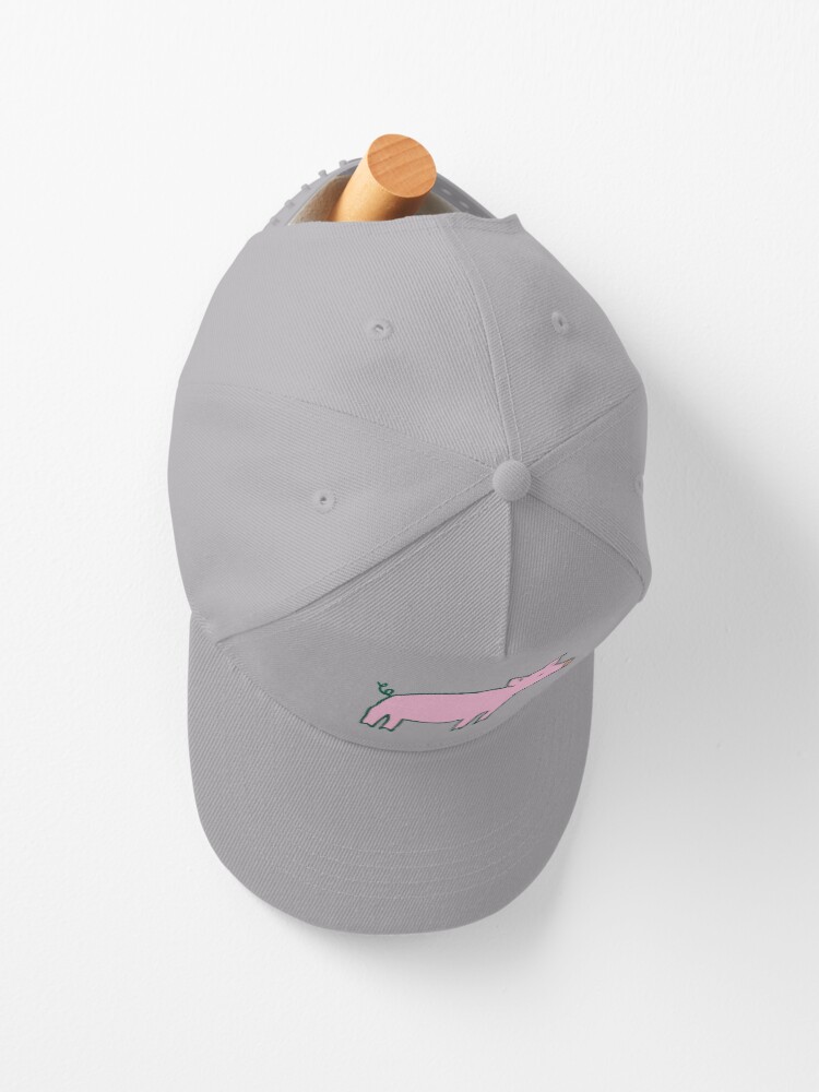 Alternate view of Simple Pig - pink and white - cute animal pattern by Cecca Designs Cap