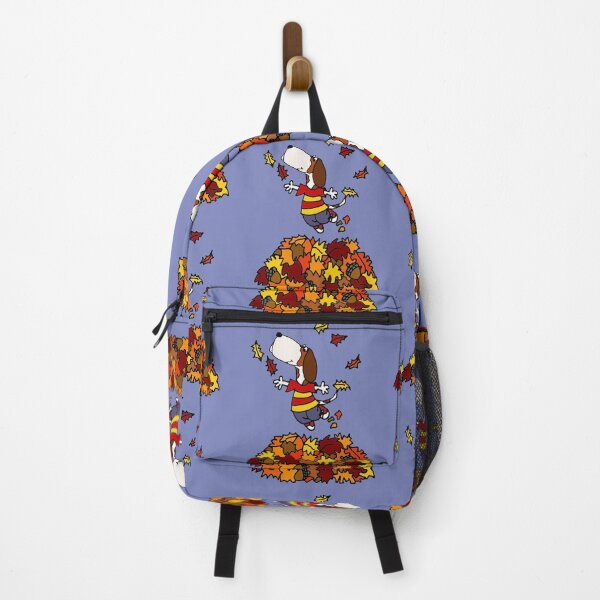 Item preview, Funny Basset hound Dog Jumping in Autumn Leaves Pile designed and sold by Nature's Fancy.