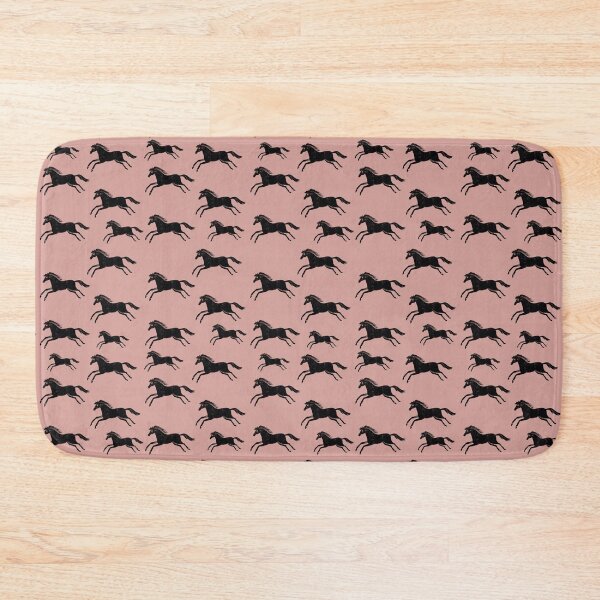 Item preview, Black horses on pink designed and sold by marthaseahorse.