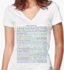 Psych Gus nicht sein ... komplette Liste für Psych Fans Tailliertes T-Shirt mit V-Ausschnitt