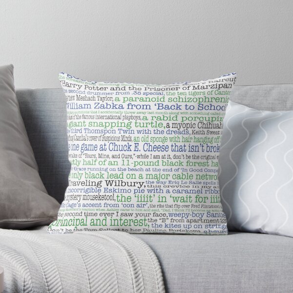 Psych Gus don't be... complete list for Psych fans Throw Pillow