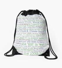 Psych Gus don't be... complete list for Psych fans Drawstring Bag