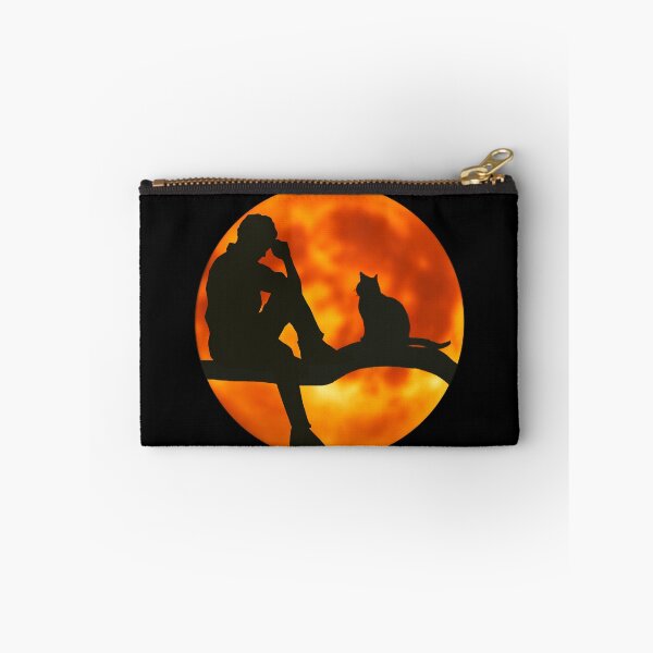 Item preview, Man and Sitting Cat Silhouette designed and sold by Schka.