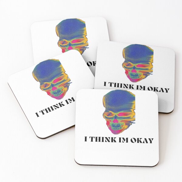 Item preview, I think I’m okay hotel Diablo skull vapour spill design  designed and sold by suwii.