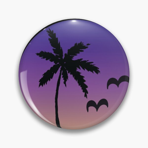 Item preview, Tropical palm tree sunset with birds designed and sold by birdsofthePNW.