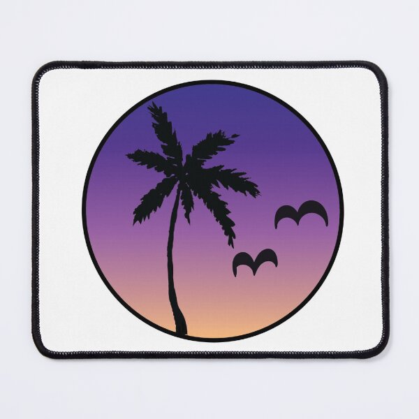 Item preview, Tropical palm tree sunset with birds designed and sold by birdsofthePNW.
