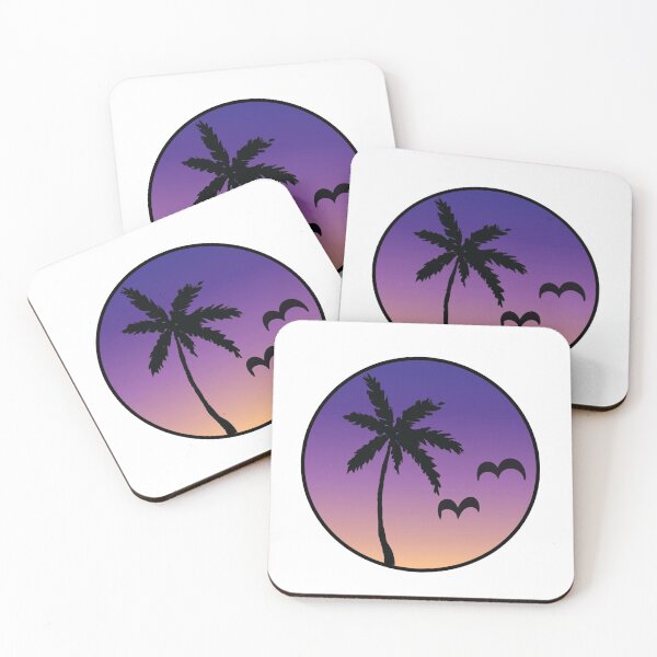 Item preview, Tropical palm tree sunset with birds designed and sold by birdsofthePNW.