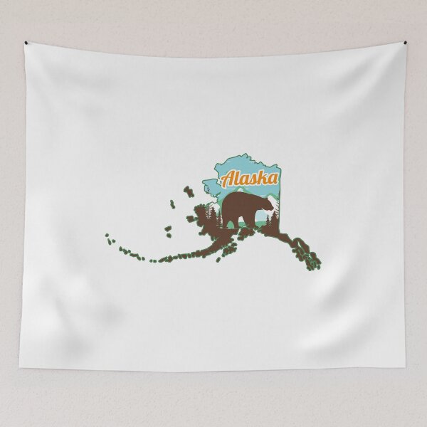 Item preview, Alaska USA State Gift - Flag Map designed and sold by Mattyb22.