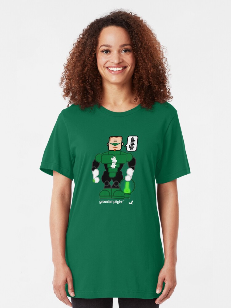 Alternate view of AFR Superheroes #08 - Green Lamplight Slim Fit T-Shirt