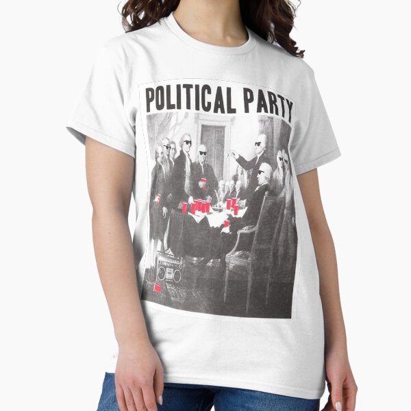 Vista previa del artículo con la obra «Sombras de partidos políticos y copas rojas», diseñado y vendido por radcats.