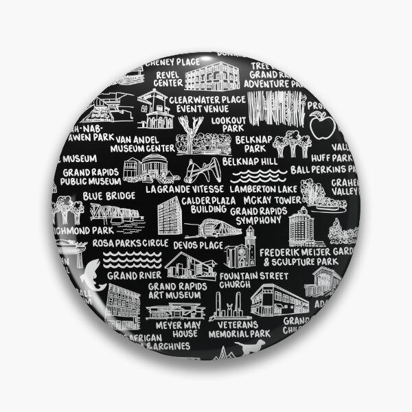 Item preview, Grand Rapids Map  designed and sold by fiberandgloss.